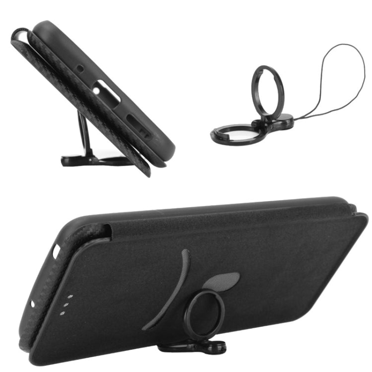 Carbon Fiber Texture Magnetic Horizontal Flip TPU + PC + PU Leather Case with Card Slot, For Xiaomi Mi 11 Ultra, For Xiaomi Mi 11 Pro, For Xiaomi Mi 11 Lite, For Realme C21
