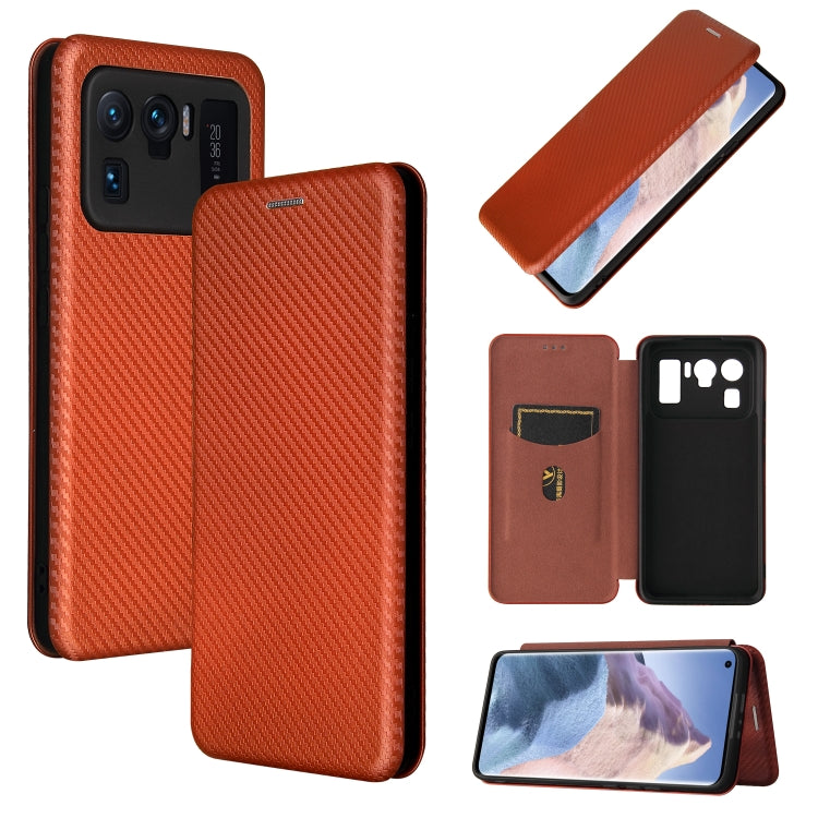 Carbon Fiber Texture Magnetic Horizontal Flip TPU + PC + PU Leather Case with Card Slot, For Xiaomi Mi 11 Ultra, For Xiaomi Mi 11 Pro, For Xiaomi Mi 11 Lite, For Realme C21