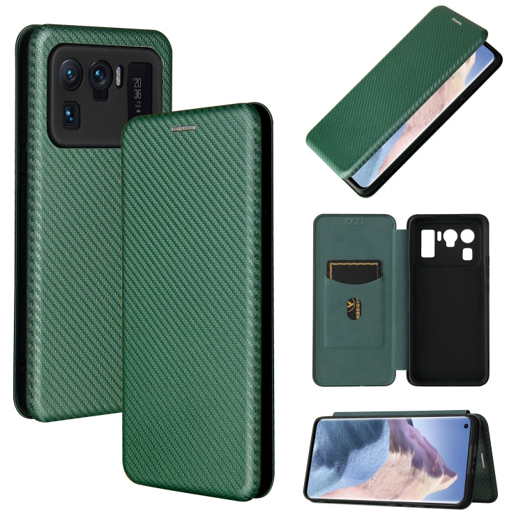 Carbon Fiber Texture Magnetic Horizontal Flip TPU + PC + PU Leather Case with Card Slot, For Xiaomi Mi 11 Ultra, For Xiaomi Mi 11 Pro, For Xiaomi Mi 11 Lite, For Realme C21