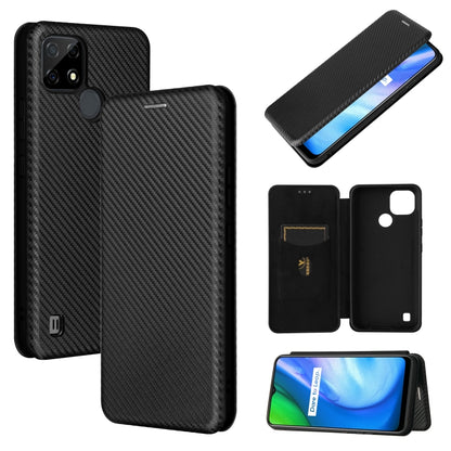Carbon Fiber Texture Magnetic Horizontal Flip TPU + PC + PU Leather Case with Card Slot, For Xiaomi Mi 11 Ultra, For Xiaomi Mi 11 Pro, For Xiaomi Mi 11 Lite, For Realme C21
