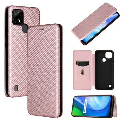 Carbon Fiber Texture Magnetic Horizontal Flip TPU + PC + PU Leather Case with Card Slot, For Xiaomi Mi 11 Ultra, For Xiaomi Mi 11 Pro, For Xiaomi Mi 11 Lite, For Realme C21