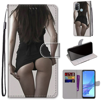 Coloured Drawing Cross Texture Horizontal Flip PU Leather Case with Holder & Card Slots & Wallet & Lanyard, For OPPO A53 4G(2020) / A53s / A32 / A33 (2020)