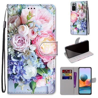 Coloured Drawing Cross Texture Horizontal Flip PU Leather Case with Holder & Card Slots & Wallet & Lanyard, For Xiaomi Redmi Note 10 Pro Max / Note 10 Pro