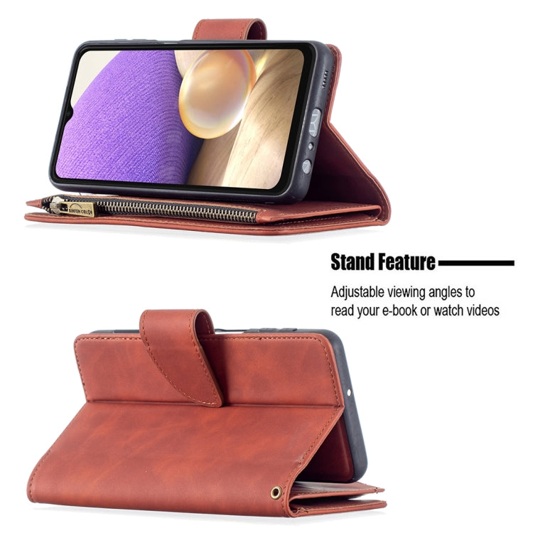 Skin Feel Detachable Magnetic Zipper Horizontal Flip PU Leather Case with Multi-Card Slots & Holder & Wallet & Photo Frame & Lanyard, For Samsung Galaxy A32 5G, For Samsung Galaxy A42, For Samsung Galaxy A52 5G / 4G, For Samsung Galaxy A72 5G / 4G