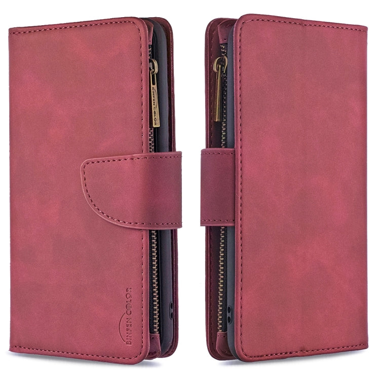 Skin Feel Detachable Magnetic Zipper Horizontal Flip PU Leather Case with Multi-Card Slots & Holder & Wallet & Photo Frame & Lanyard, For Xiaomi Poco M3, For Xiaomi Poco X3