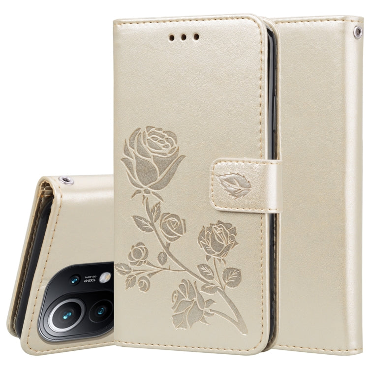 Rose Embossed Horizontal Flip PU Leather Case with Holder & Card Slots & Wallet, For Xiaomi Redmi 9T, For Xiaomi Mi 11 Lite, For Xiaomi Redmi Note 9T 5G, For Xiaomi Redmi Note 10