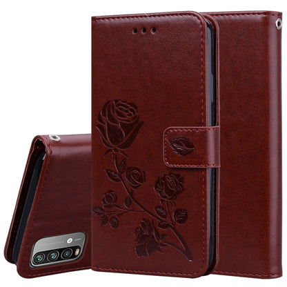Rose Embossed Horizontal Flip PU Leather Case with Holder & Card Slots & Wallet, For Xiaomi Poco M3