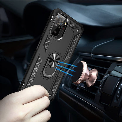 Shockproof TPU + PC Protective Case with 360 Degree Rotating Holder, For Xiaomi Redmi Note 10 / Note 10s