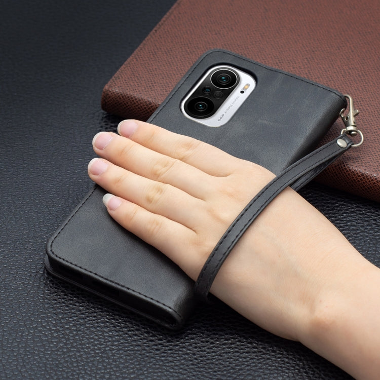 Retro Lambskin Texture Pure Color Horizontal Flip PU Leather Case with Holder & Card Slots & Wallet & Lanyard, For Xiaomi Mi 11i / Poco F3 / Redmi K40