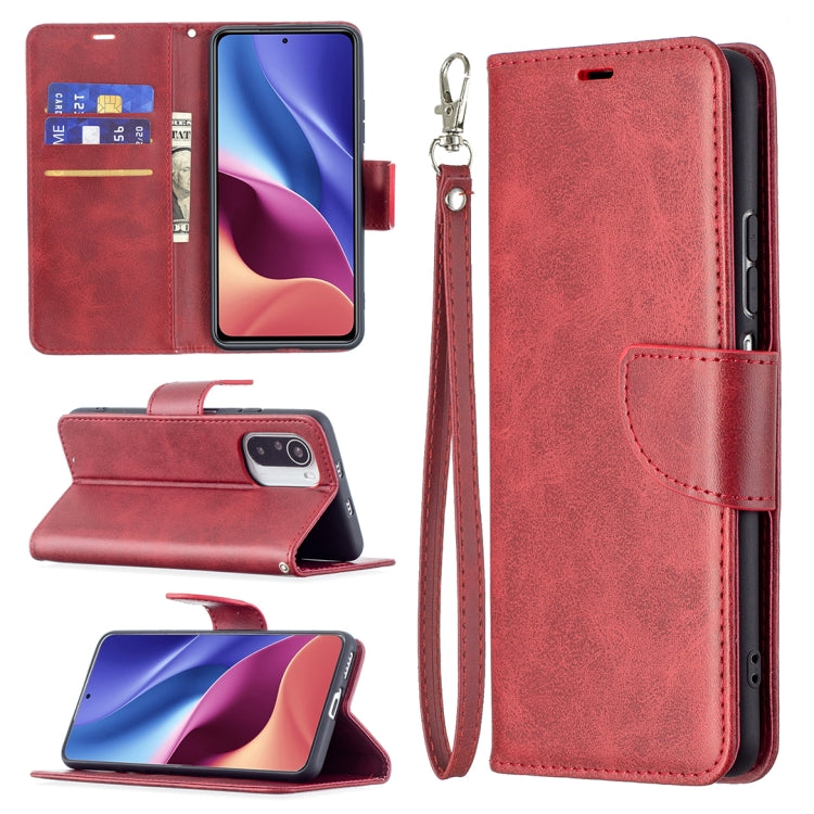 Retro Lambskin Texture Pure Color Horizontal Flip PU Leather Case with Holder & Card Slots & Wallet & Lanyard, For Xiaomi Mi 11i / Poco F3 / Redmi K40