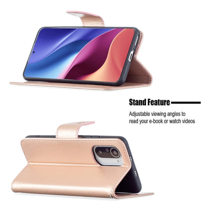 Two Butterflies Embossing Pattern Horizontal Flip Leather Case with Holder & Card Slot & Wallet & Lanyard, For Xiaomi Mi 11i / Poco F3 / Redmi K40