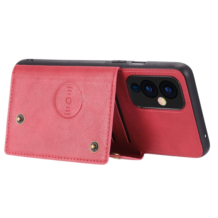 Double Buckle PU + TPU Shockproof Magnetic Protective Case with Card Slot & Holder, For OnePlus 9, For OnePlus 9 Pro, For Xiaomi Redmi K40, For Xiaomi Redmi Note 9 4G, For Xiaomi Redmi Note 10
