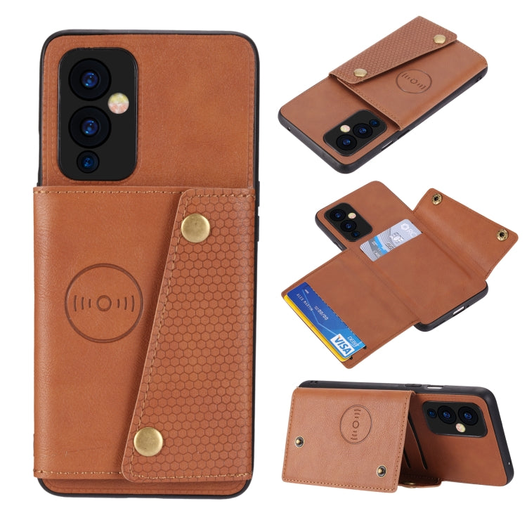 Double Buckle PU + TPU Shockproof Magnetic Protective Case with Card Slot & Holder, For OnePlus 9, For OnePlus 9 Pro, For Xiaomi Redmi K40, For Xiaomi Redmi Note 9 4G, For Xiaomi Redmi Note 10