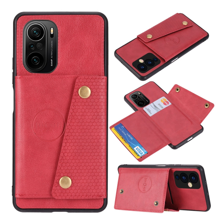 Double Buckle PU + TPU Shockproof Magnetic Protective Case with Card Slot & Holder, For OnePlus 9, For OnePlus 9 Pro, For Xiaomi Redmi K40, For Xiaomi Redmi Note 9 4G, For Xiaomi Redmi Note 10