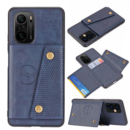 Double Buckle PU + TPU Shockproof Magnetic Protective Case with Card Slot & Holder, For OnePlus 9, For OnePlus 9 Pro, For Xiaomi Redmi K40, For Xiaomi Redmi Note 9 4G, For Xiaomi Redmi Note 10