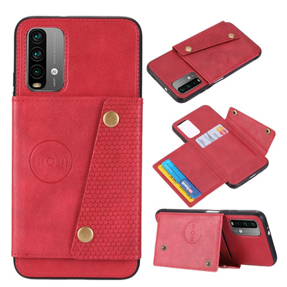 Double Buckle PU + TPU Shockproof Magnetic Protective Case with Card Slot & Holder, For OnePlus 9, For OnePlus 9 Pro, For Xiaomi Redmi K40, For Xiaomi Redmi Note 9 4G, For Xiaomi Redmi Note 10
