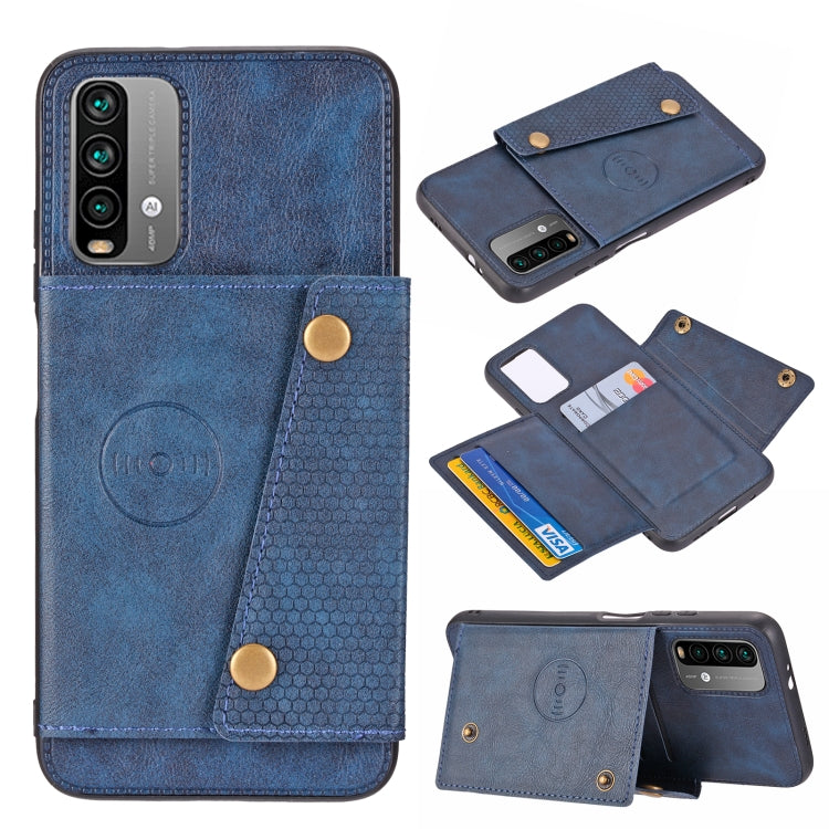 Double Buckle PU + TPU Shockproof Magnetic Protective Case with Card Slot & Holder, For OnePlus 9, For OnePlus 9 Pro, For Xiaomi Redmi K40, For Xiaomi Redmi Note 9 4G, For Xiaomi Redmi Note 10