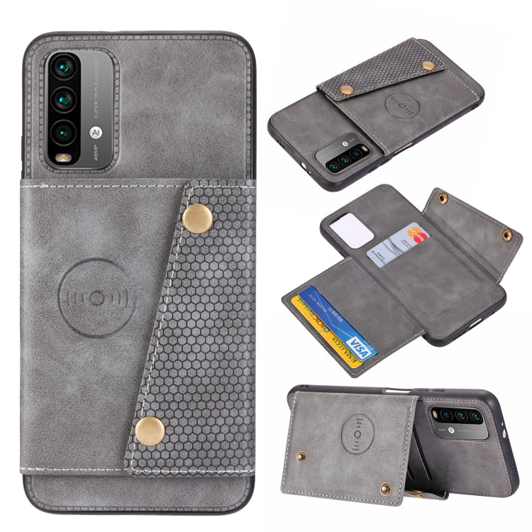 Double Buckle PU + TPU Shockproof Magnetic Protective Case with Card Slot & Holder, For OnePlus 9, For OnePlus 9 Pro, For Xiaomi Redmi K40, For Xiaomi Redmi Note 9 4G, For Xiaomi Redmi Note 10
