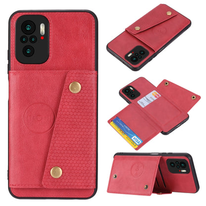 Double Buckle PU + TPU Shockproof Magnetic Protective Case with Card Slot & Holder, For OnePlus 9, For OnePlus 9 Pro, For Xiaomi Redmi K40, For Xiaomi Redmi Note 9 4G, For Xiaomi Redmi Note 10