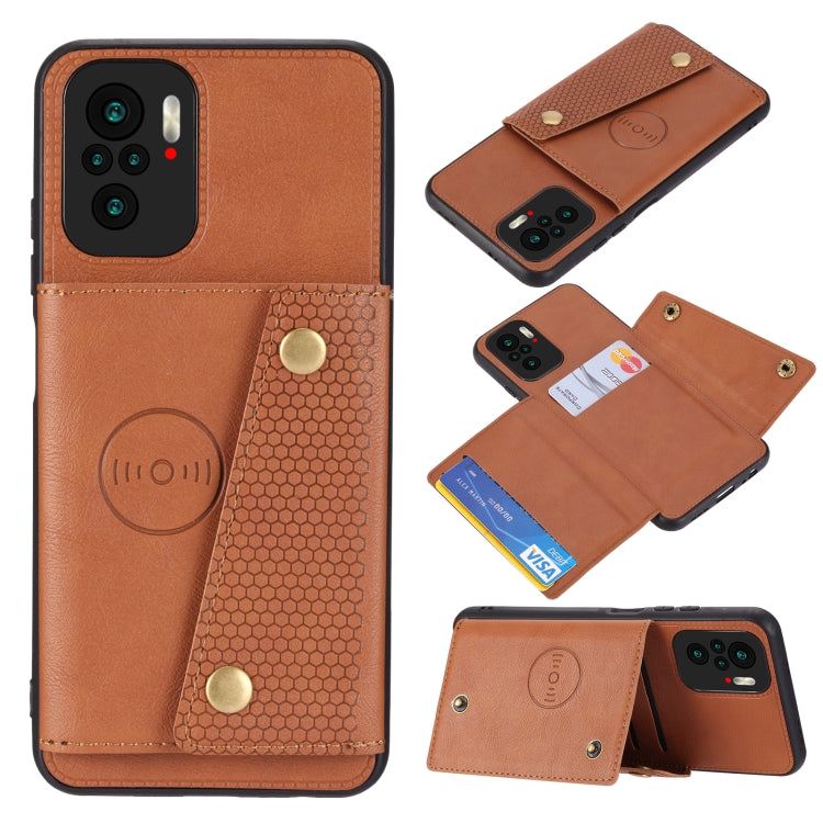 Double Buckle PU + TPU Shockproof Magnetic Protective Case with Card Slot & Holder, For OnePlus 9, For OnePlus 9 Pro, For Xiaomi Redmi K40, For Xiaomi Redmi Note 9 4G, For Xiaomi Redmi Note 10