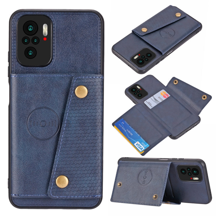 Double Buckle PU + TPU Shockproof Magnetic Protective Case with Card Slot & Holder, For OnePlus 9, For OnePlus 9 Pro, For Xiaomi Redmi K40, For Xiaomi Redmi Note 9 4G, For Xiaomi Redmi Note 10