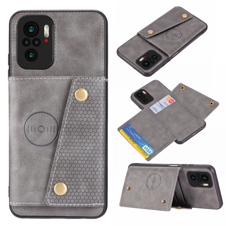 Double Buckle PU + TPU Shockproof Magnetic Protective Case with Card Slot & Holder, For OnePlus 9, For OnePlus 9 Pro, For Xiaomi Redmi K40, For Xiaomi Redmi Note 9 4G, For Xiaomi Redmi Note 10