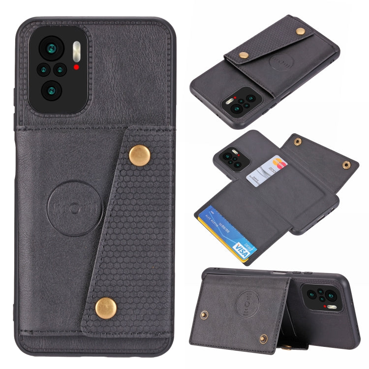 Double Buckle PU + TPU Shockproof Magnetic Protective Case with Card Slot & Holder, For OnePlus 9, For OnePlus 9 Pro, For Xiaomi Redmi K40, For Xiaomi Redmi Note 9 4G, For Xiaomi Redmi Note 10