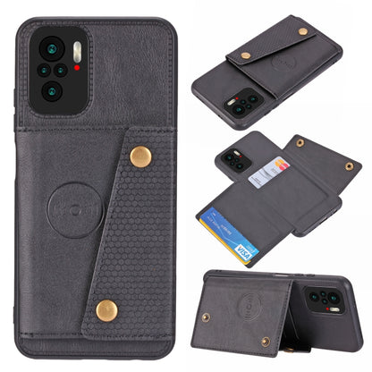 Double Buckle PU + TPU Shockproof Magnetic Protective Case with Card Slot & Holder, For OnePlus 9, For OnePlus 9 Pro, For Xiaomi Redmi K40, For Xiaomi Redmi Note 9 4G, For Xiaomi Redmi Note 10