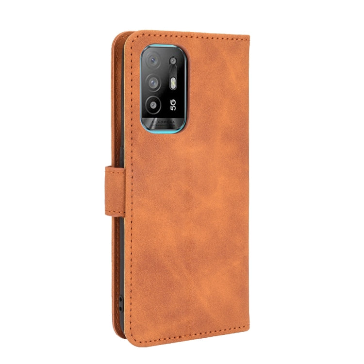 Solid Color Skin Feel Magnetic Buckle Horizontal Flip Calf Texture PU Leather Case with Holder & Card Slots & Wallet, For OPPO F19 Pro /  A94 5G