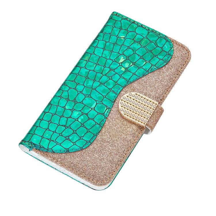 Laser Glitter Powder Matching Crocodile Texture Horizontal Flip Leather Case with Card Slots & Holder & Wallet, For Xiaomi Redmi Note 9 5G, For Xiaomi Redmi Note 10 4G, For Xiaomi Redmi Note 10 Pro, For Samsung Galaxy A02 / M02