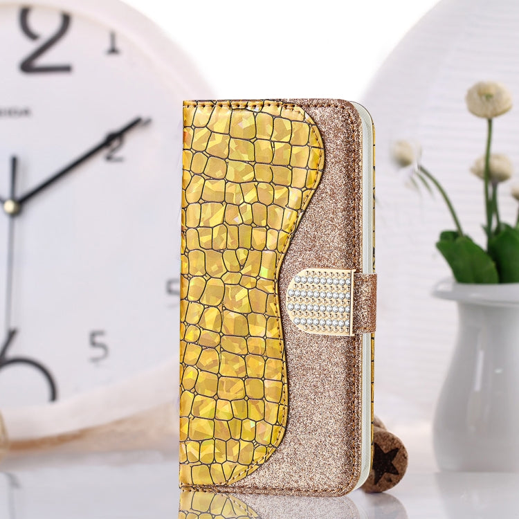 Laser Glitter Powder Matching Crocodile Texture Horizontal Flip Leather Case with Card Slots & Holder & Wallet, For Xiaomi Redmi Note 9 5G, For Xiaomi Redmi Note 10 4G, For Xiaomi Redmi Note 10 Pro, For Samsung Galaxy A02 / M02