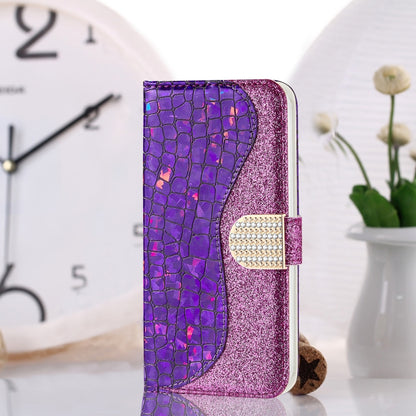 Laser Glitter Powder Matching Crocodile Texture Horizontal Flip Leather Case with Card Slots & Holder & Wallet, For Xiaomi Redmi Note 9 5G, For Xiaomi Redmi Note 10 4G, For Xiaomi Redmi Note 10 Pro, For Samsung Galaxy A02 / M02