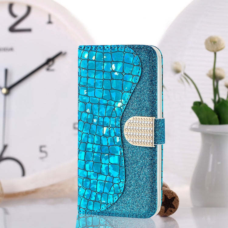 Laser Glitter Powder Matching Crocodile Texture Horizontal Flip Leather Case with Card Slots & Holder & Wallet, For Xiaomi Redmi Note 9 5G, For Xiaomi Redmi Note 10 4G, For Xiaomi Redmi Note 10 Pro, For Samsung Galaxy A02 / M02