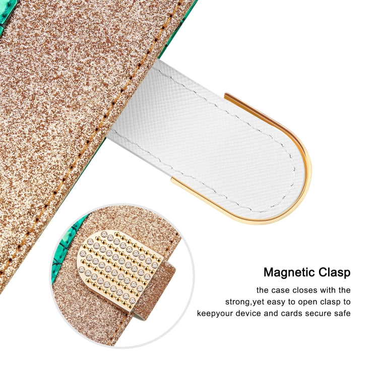Laser Glitter Powder Matching Crocodile Texture Horizontal Flip Leather Case with Card Slots & Holder & Wallet, For Samsung Galaxy A02s (EU Version), For Samsung Galaxy A02s (US Version), For Samsung Galaxy A32 5G, For Samsung Galaxy A32 4G            ...