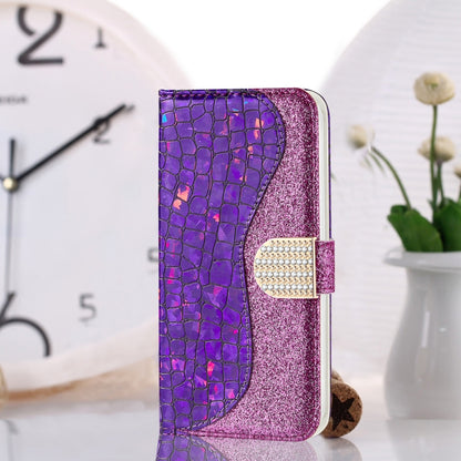 Laser Glitter Powder Matching Crocodile Texture Horizontal Flip Leather Case with Card Slots & Holder & Wallet, For Samsung Galaxy A02s (EU Version), For Samsung Galaxy A02s (US Version), For Samsung Galaxy A32 5G, For Samsung Galaxy A32 4G            ...