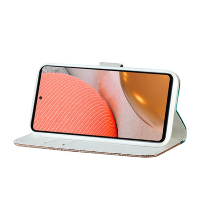 Laser Glitter Powder Matching Crocodile Texture Horizontal Flip Leather Case with Card Slots & Holder & Wallet, For Samsung Galaxy A72 5G / 4G, For Samsung Galaxy S21 FE