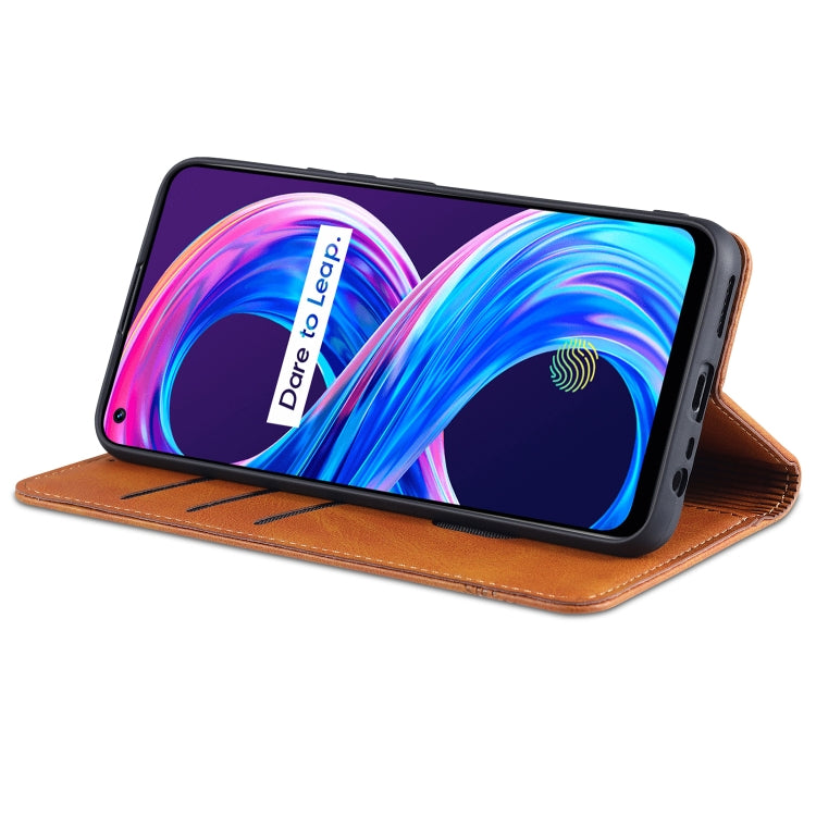 AZNS Magnetic Calf Texture Horizontal Flip Leather Case with Card Slots & Holder & Wallet, For Xiaomi Mi 11 Pro, For OPPO Realme 8 / 8 Pro