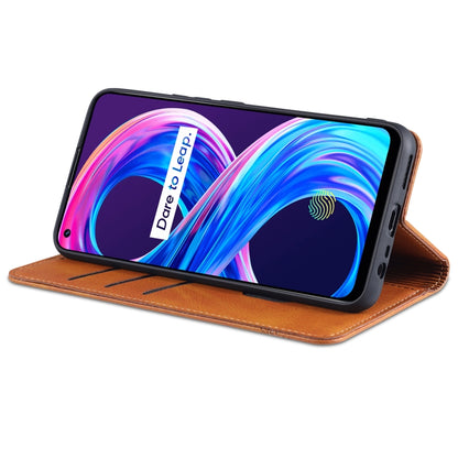 AZNS Magnetic Calf Texture Horizontal Flip Leather Case with Card Slots & Holder & Wallet, For Xiaomi Mi 11 Pro, For OPPO Realme 8 / 8 Pro