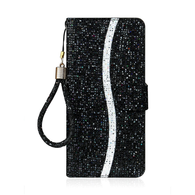 Glitter Powder Horizontal Flip Leather Case with Card Slots & Holder & Lanyard, For Xiaomi Redmi Note 9 5G, For Xiaomi Redmi Note 10 4G, For Xiaomi Redmi Note 10 Pro, For Samsung Galaxy A02 / M02
