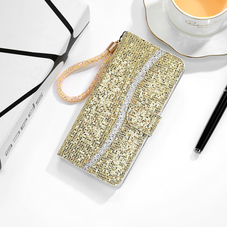 Glitter Powder Horizontal Flip Leather Case with Card Slots & Holder & Lanyard, For Xiaomi Redmi Note 9 5G, For Xiaomi Redmi Note 10 4G, For Xiaomi Redmi Note 10 Pro, For Samsung Galaxy A02 / M02