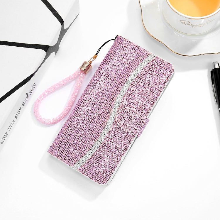 Glitter Powder Horizontal Flip Leather Case with Card Slots & Holder & Lanyard, For Xiaomi Redmi Note 9 5G, For Xiaomi Redmi Note 10 4G, For Xiaomi Redmi Note 10 Pro, For Samsung Galaxy A02 / M02