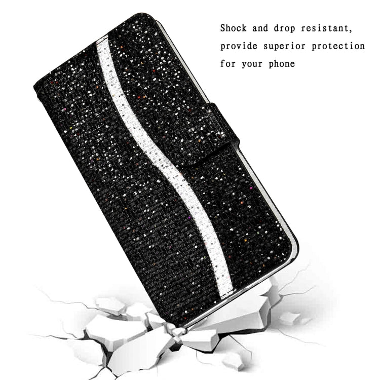 Glitter Powder Horizontal Flip Leather Case with Card Slots & Holder & Lanyard, For Samsung Galaxy A02s(EU Version), For Samsung Galaxy A02s(US Version), For Samsung Galaxy A12, For Samsung Galaxy A32 5G
