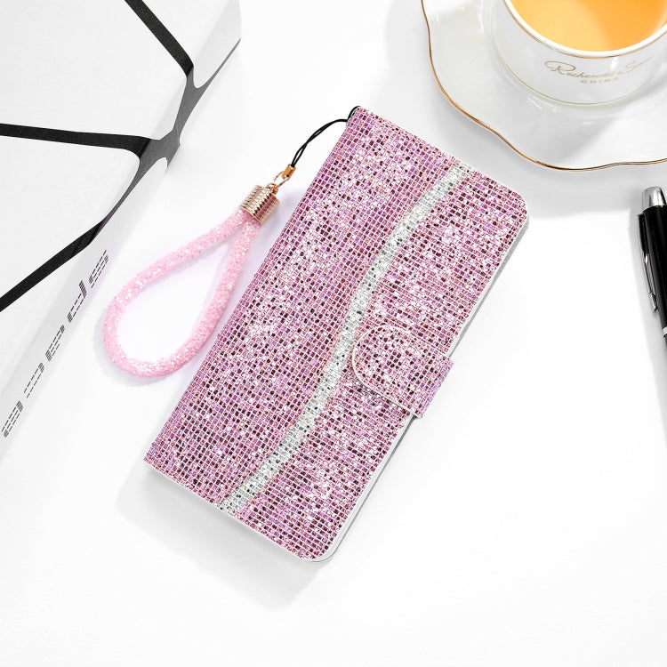 Glitter Powder Horizontal Flip Leather Case with Card Slots & Holder & Lanyard, For Samsung Galaxy A02s(EU Version), For Samsung Galaxy A02s(US Version), For Samsung Galaxy A12, For Samsung Galaxy A32 5G