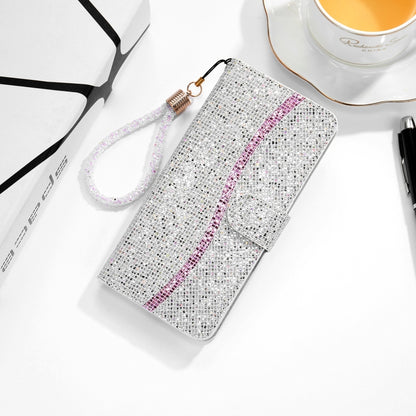 Glitter Powder Horizontal Flip Leather Case with Card Slots & Holder & Lanyard, For Samsung Galaxy A02s(EU Version), For Samsung Galaxy A02s(US Version), For Samsung Galaxy A12, For Samsung Galaxy A32 5G
