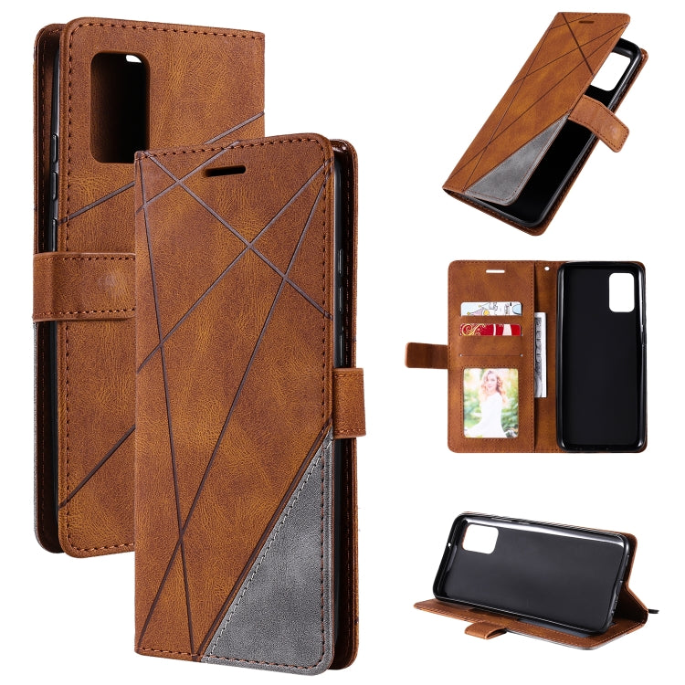 Skin Feel Splicing Horizontal Flip Leather Case with Holder & Card Slots & Wallet & Photo Frame, For Samsung Galaxy A42 5G, For Samsung Galaxy A02s, For Samsung Galaxy A12, For Motorola Moto G9 Power