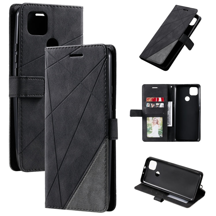 Skin Feel Splicing Horizontal Flip Leather Case with Holder & Card Slots & Wallet & Photo Frame, For Samsung Galaxy A42 5G, For Samsung Galaxy A02s, For Samsung Galaxy A12, For Motorola Moto G9 Power