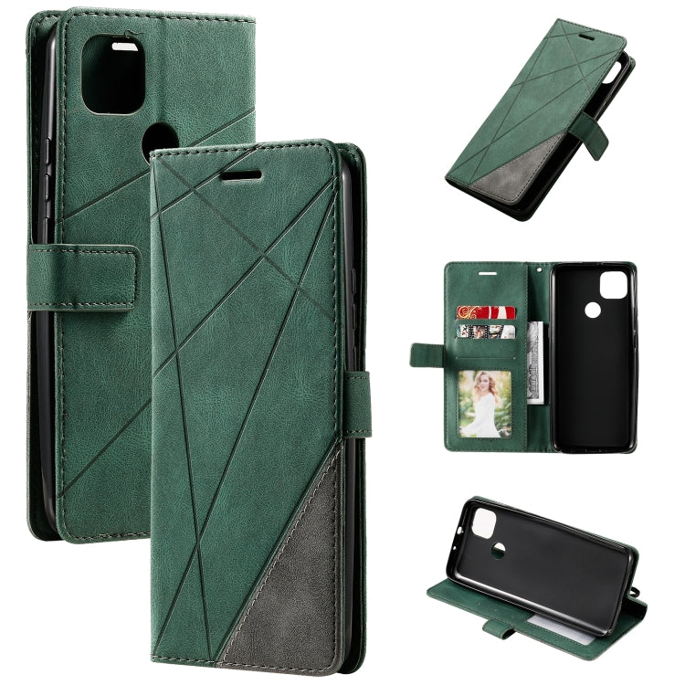 Skin Feel Splicing Horizontal Flip Leather Case with Holder & Card Slots & Wallet & Photo Frame, For Samsung Galaxy A42 5G, For Samsung Galaxy A02s, For Samsung Galaxy A12, For Motorola Moto G9 Power