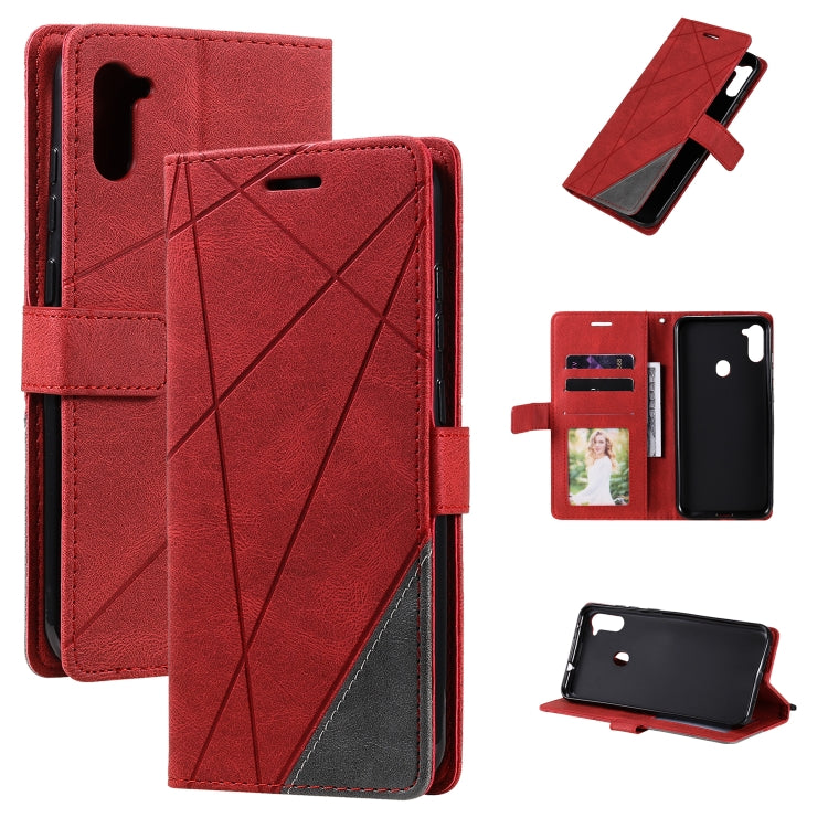 Skin Feel Splicing Horizontal Flip Leather Case with Holder & Card Slots & Wallet & Photo Frame, For Samsung Galaxy A11 (EU Version), For Samsung Galaxy A32 5G, For OnePlus 8T