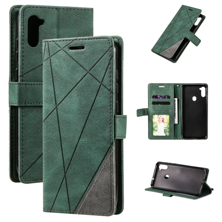 Skin Feel Splicing Horizontal Flip Leather Case with Holder & Card Slots & Wallet & Photo Frame, For Samsung Galaxy A11 (EU Version), For Samsung Galaxy A32 5G, For OnePlus 8T
