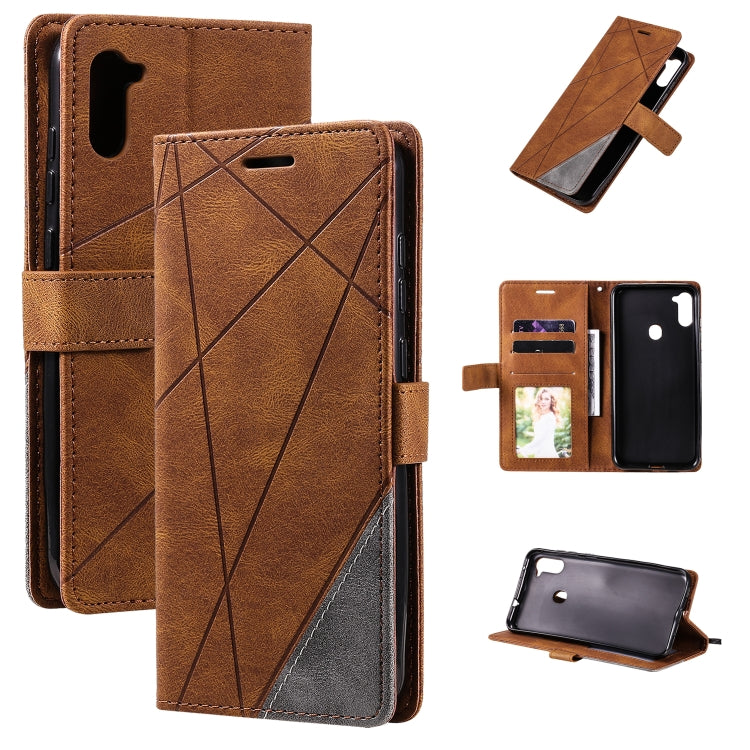 Skin Feel Splicing Horizontal Flip Leather Case with Holder & Card Slots & Wallet & Photo Frame, For Samsung Galaxy A11 (EU Version), For Samsung Galaxy A32 5G, For OnePlus 8T
